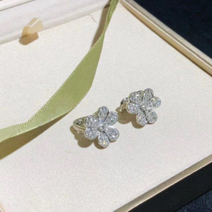 ミスティック フリヴォル シルバー フラワー ダイヤモンド ピアス