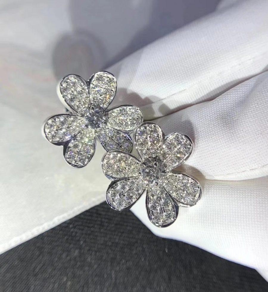 ミスティック フリヴォル シルバー フラワー ダイヤモンド ピアス