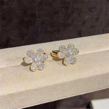 Mystic FRIVOLE GOLD FLOWER DIAMOND EARRINGS