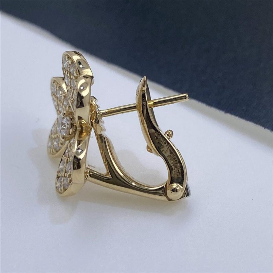 Mystic FRIVOLE GOLD FLOWER DIAMOND EARRINGS