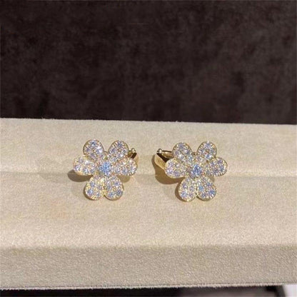 Mystic FRIVOLE GOLD FLOWER DIAMOND EARRINGS