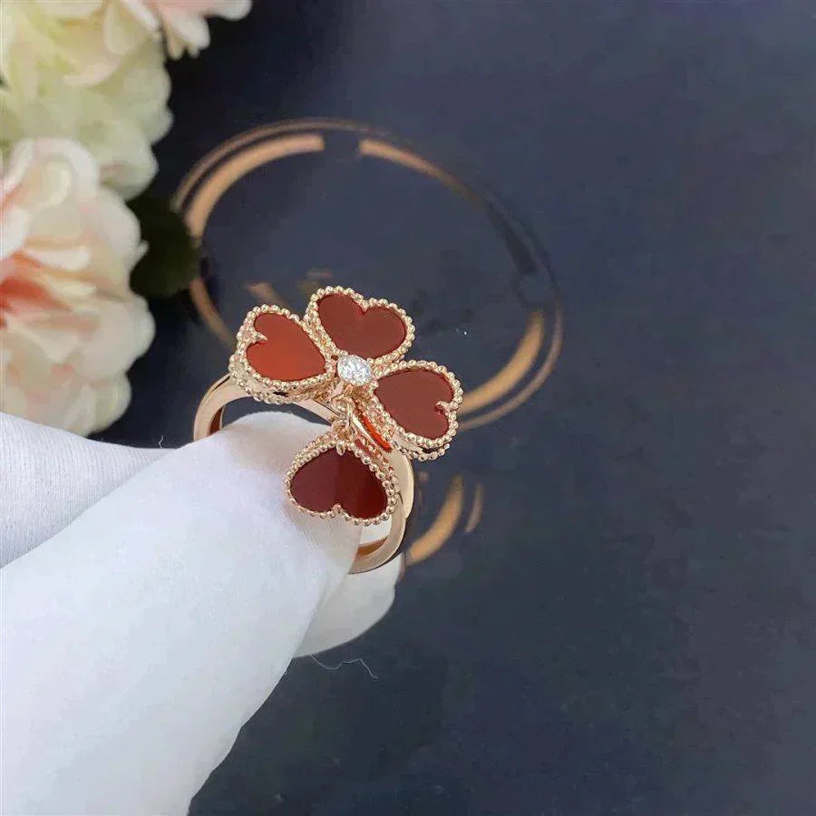 Mysitc SWEET CLOVER CARNELIAN RING