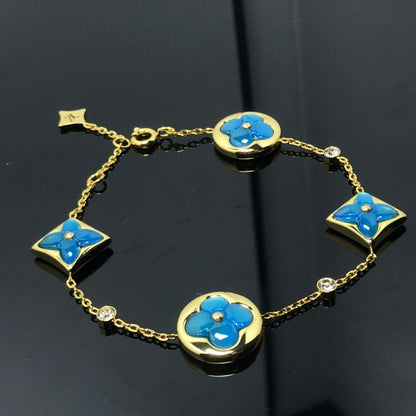 Mysitc STAR AND SUN 4 MOTIF BLUE BRACELET