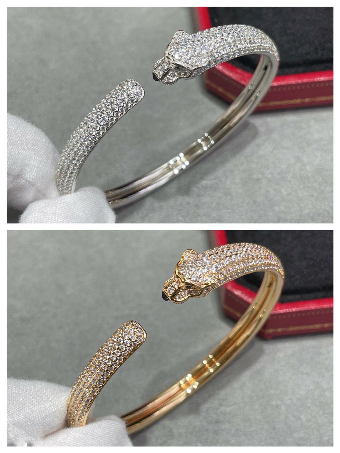 Mysitc PANTHERE FULL DIAMOND OPEN BRACELET