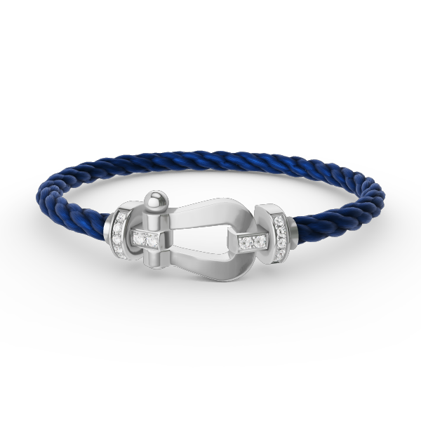 Mysitc FORCE LARGE HORSESHOE HALF DIAMOND BRACELET SILVER