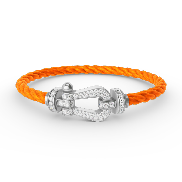Mysitc FORCE LARGE HORSESHOE FULL DIAMOND BRACELET SILVER