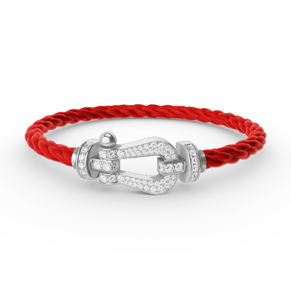 Mysitc FORCE LARGE HORSESHOE FULL DIAMOND BRACELET SILVER