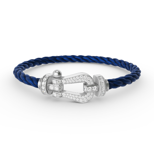 Mysitc FORCE LARGE HORSESHOE FULL DIAMOND BRACELET SILVER