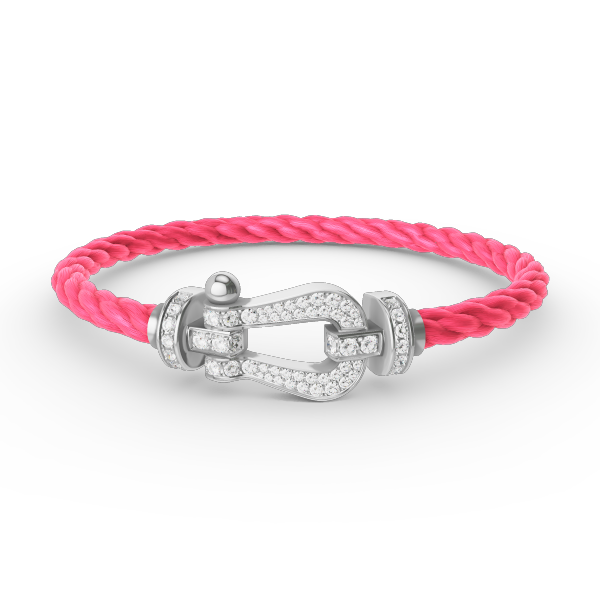 Mysitc FORCE LARGE HORSESHOE FULL DIAMOND BRACELET SILVER