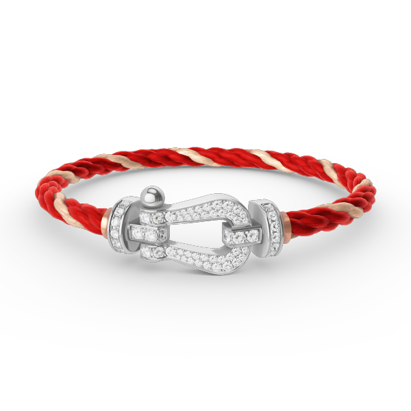 Mysitc FORCE LARGE HORSESHOE FULL DIAMOND BRACELET SILVER