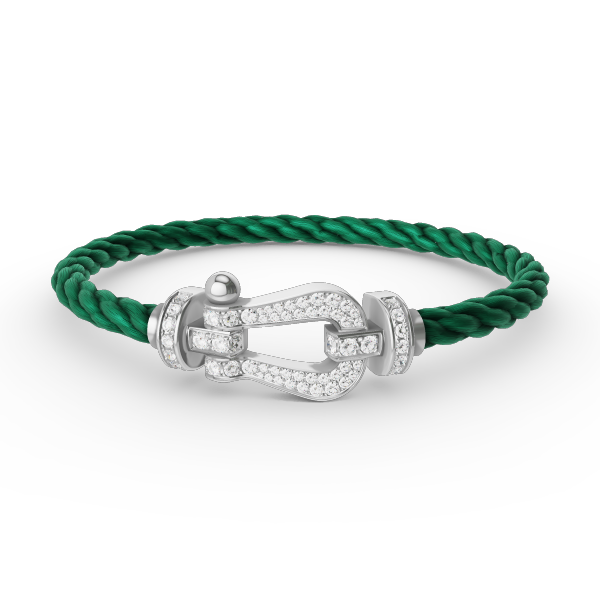 Mysitc FORCE LARGE HORSESHOE FULL DIAMOND BRACELET SILVER