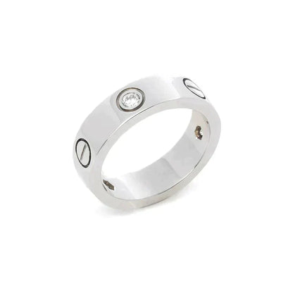 Mysitc LOVE RING 5.5MM 3 DIAMONDS SILVER